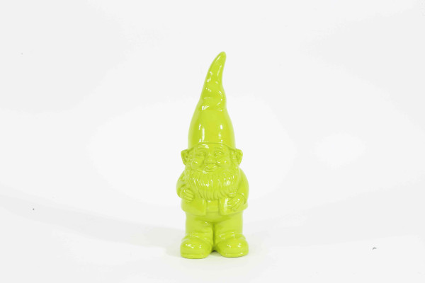 Gartenzwerg Keramik grün 11,5x10,5x31cm