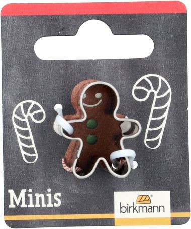 Mini-Ausstechform Gingerman 2,5cm Edelstahl auf Cardboard PG rot