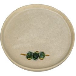 Teller Olives Steinzeug grün 18x18x1,5cm