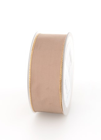 Band Draht m.Lurexk.40mmx25m toffee-gold