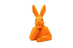 Dekofigur Hase orange 25cm