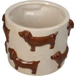 Topf Dackel 13,8x13,8x11cm