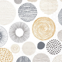 Serviette Circles textures 33x33cm