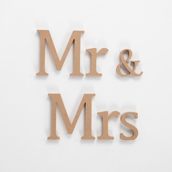 Buchstaben MDF Mr&Mrs 13x1,5cm