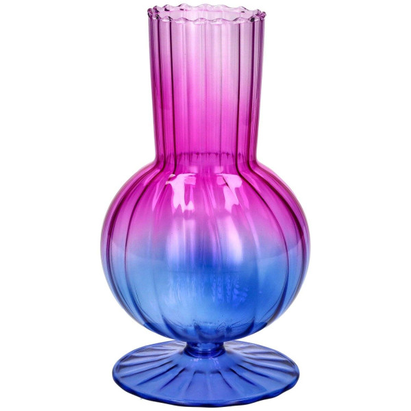 Vase Glas lila 11,5x20x11,5cm