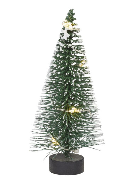 Tanne Mini mit LED-Beleuchtung 8cm grün/weiß, inkl. Batterie