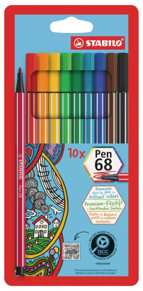 STABILO Pen 68 10er-Etui Fasermaler