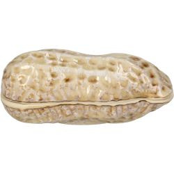 Gefäß mit Deckel Steingut 15x6x6,5cm