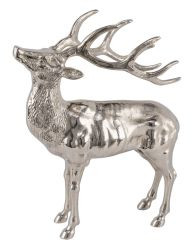 Hirsch Alu silber 33x13x40cm