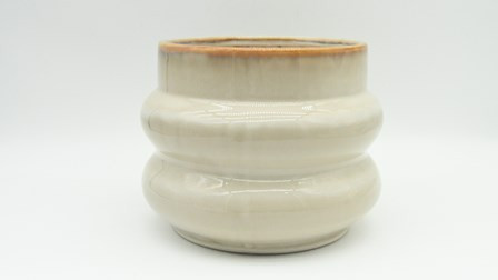 Topf Keramik creme 20,2x20,2x15,4cm