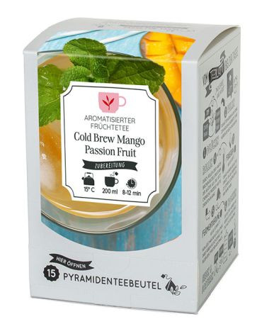 Pyramidenbeutelbox Cold Brew Mango Pass. Arom. Früchtetee 15 Btl.