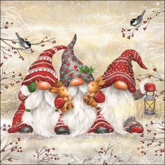 Serviette Three dwarfs 33x33cm