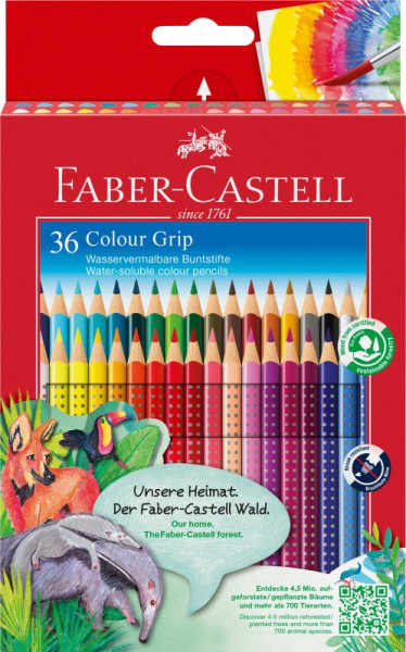 Faber-C. Buntstift Colour Grip 36er Kartonetui
