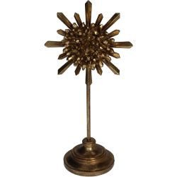 Kerzenhalter Polyresin Gold 19x12x38,5cm