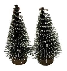 Tannenbaum dunkelgrün/weiß H5cm
