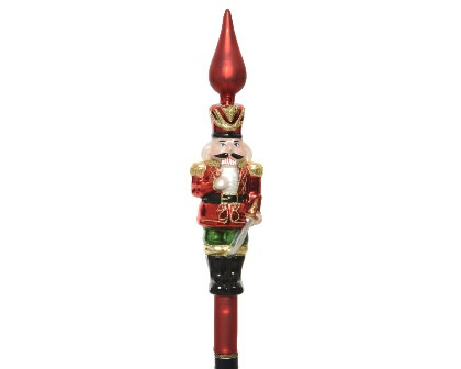 Baumspitze Glas 5x6.50x29cm rot