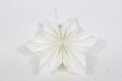 Hänger Blüte Papier weiß 30cm