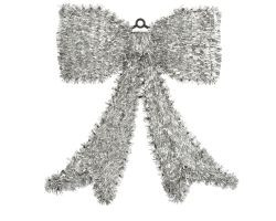 Schleife silber PET 33x40x3cm