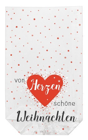 Klarsichtbeutel 11,5x19cm 10Stück Herzliche Weihnachtsgrüße