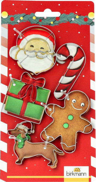 Ausstechformen-Set auf Cardbord Winter Market 5 Ausstecher aus Edelstahl