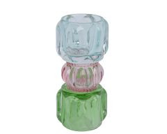 Kerzenhalter Glas grün 8,3x17,5cm