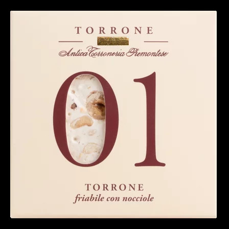 Nougat Torrone mit Piemont-Haselnüssen 80g