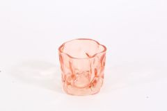 Windlicht Glas orange 8,9x8,5x8,2cm