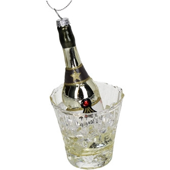Hänger Champagnerkühler Glas multi 14cm
