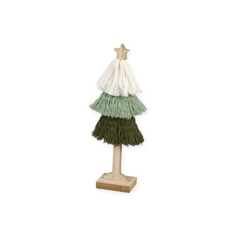 Aufsteller Baum Holz grün/salbei grün/creme
