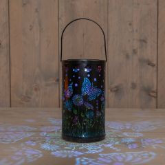 Laterne Solar Schmetterling 1LED 19x11,5cm