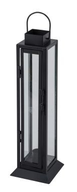 Laterne Metall schwarz 9x9x31cm