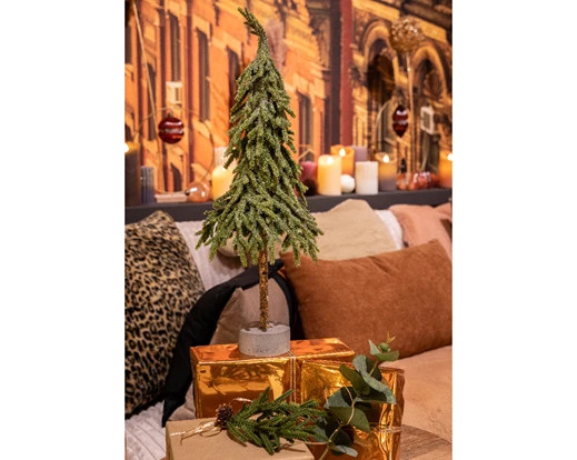 Baum Mini Glitter grün Indoor 13x45cm