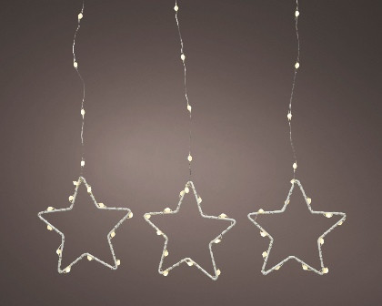 Micro LED Lichtvorhang silber/warmes weiss Twinkle Effekt 8Funkt.Outdoor 0.2x120x60cm 156L