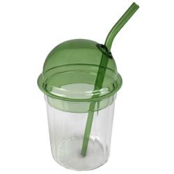 Becher Glas grün 10x10x20cm