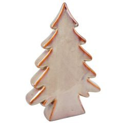 X-Mas Baum Keramik braun 26,5x5x18cm