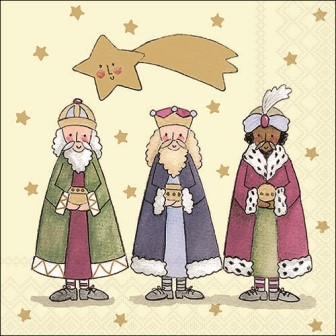 Serviette Three wise kings 33x33cm