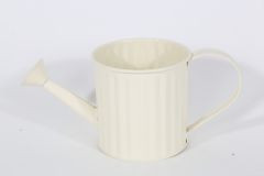 Gießkanne Rillen creme 11x11cm