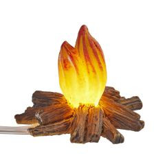 Feuerstelle, ca.4x3,5cm m.Beleuchtung, inkl.2St. Batterien