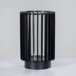 Windlicht Metall schwarz 29cm
