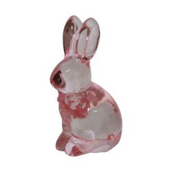 Hase Glas rosa 9,5cm