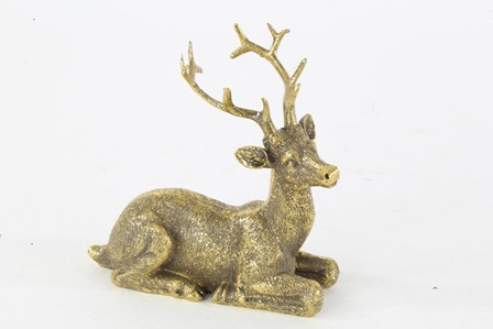 Hirsch Poly gold antik