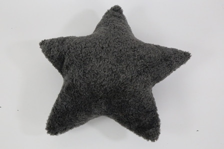 Kissen Stern Plüsch /Schaf) grau 45cm