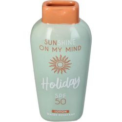 Vase Sonnencreme blau 8,8x5,6x19cm