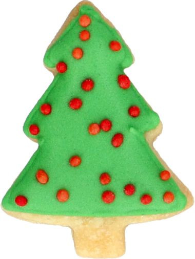 Mini-Ausstechform Tannenbaum 2,5cm Edelstahl auf Cardboard PG rot