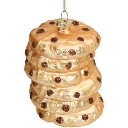 Hänger Glas Cookie braun 9,5cm