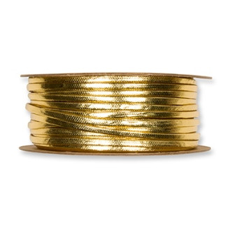 Bändchen Metallic Kunstleder gold
