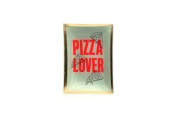 Glasteller Love Plates M, Motiv: Pizza Lover, mehrfarbig 10x1x14cm