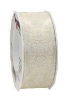 Band Paradise 20mx40mm creme m.Draht