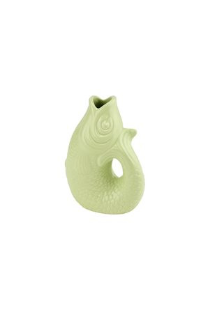 Vase/Karaffe Fisch Steingut seafoam 0,2L 9,5x13x6cm