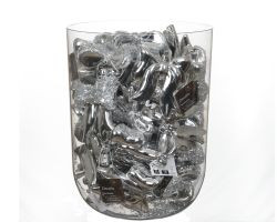 Schleife silber Polystyren 8,70x3,40x9,8cm